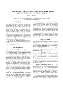 AN IMPROVEMENT OF ROTATION INVARIANT 3D