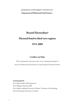 Beyond Electoralism? Electoral fraud in third wave regimes 1974