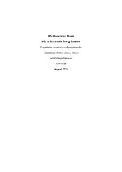 MSc Dissertation Thesis MSc in Sustainable Energy