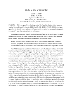 Clarke v. City of Edmonton - Ontario Land Surveyor Certification
