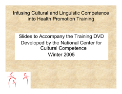 Power Point - National Center for Cultural Competence