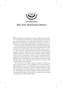 Introduction: Why Voter Mobilization Matters