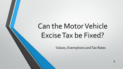 Can the Motor Vehicle Excise Tax be Fixed?