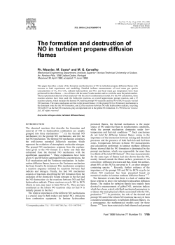 The formation and destruction of NO in turbulent propane diffusion