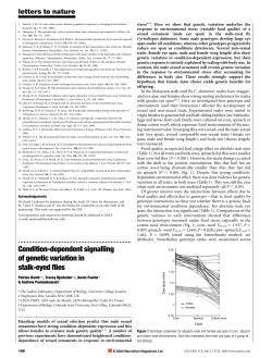 Condition-dependent signalling of genetic variation in stalk