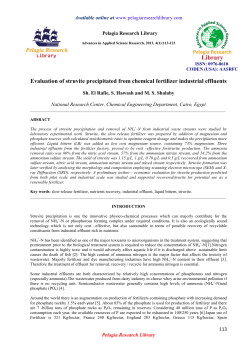 Evaluation of struvite precipitated from chemical fertilizer