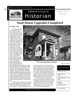 Nash House Upgrades Completed - Delaware County Historical