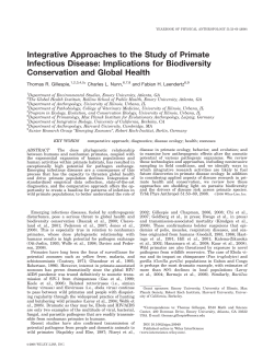 Integrative approaches to the study of primate infectious disease