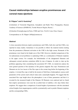 Causal relationships between eruptive prominences and coronal