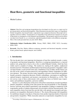 Heat flows, geometric and functional inequalities