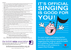 singing - British Voice Association