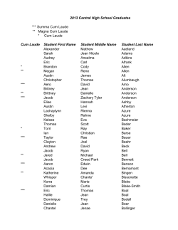 Cum Laude Student First Name Student Middle Name Student Last