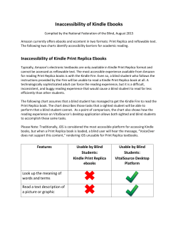 Inaccessibility of Kindle Ebooks - National Federation of the Blind