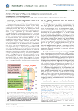 Achieve Orgasm? Oxytocin Triggers Ejaculation in Men