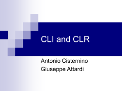 CLI and CLR