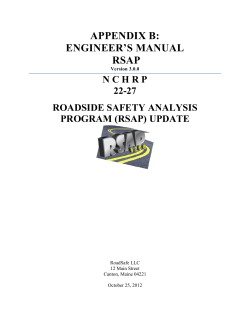 engineer`s manual rsap - RSAP Information