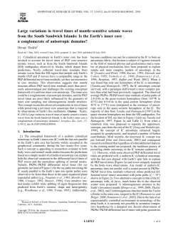 Large variations in travel times of mantle‐sensitive seismic waves