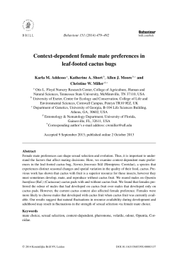 Context-dependent female mate preferences in leaf
