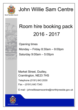 John Willie Sam Centre - North Tyneside Council