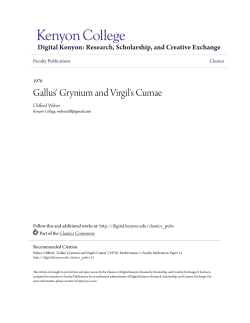 Gallus` Grynium and Virgil`s Cumae - Digital Kenyon