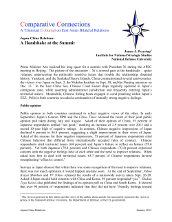 Japan-China Relations - Comparative Connections