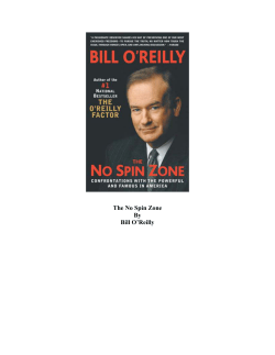 The No Spin Zone By Bill O`Reilly