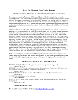 Read On Wisconsin Book Trailer Project