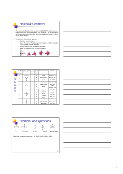 Molecular Geometry Examples and Questions