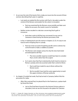 Acts 24 - Verse By Verse Ministry