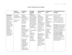 Grade 3 Essential Course of Study