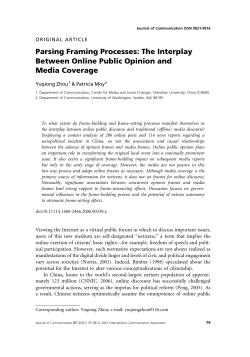 Parsing Framing Processes: The Interplay Between Online Public