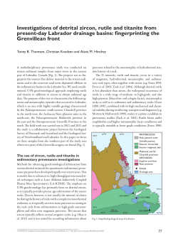 Investigations of detrital zircon, rutile and titanite from