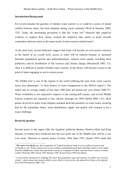 Water Scarcity in the Middle East