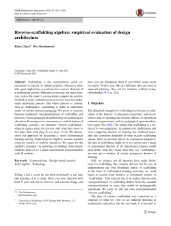 Reverse-scaffolding algebra: empirical evaluation of design