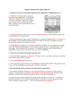 Spanish American War Study Guide #5