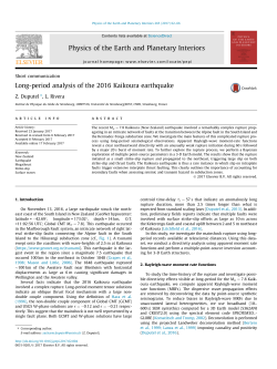 Long-period analysis of the 2016 Kaikoura earthquake