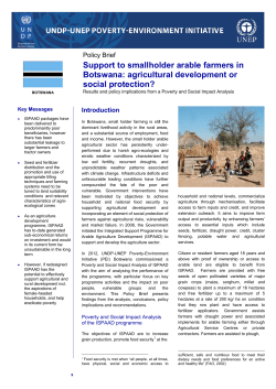 Support to smallholder arable farmers in Botswana