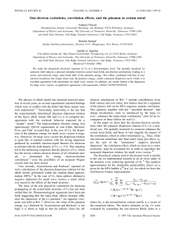 One-electron excitations, correlation effects, and the - FHI