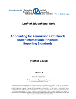 Accounting for Reinsurance Contracts under International Financial