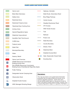 GAME LANDS MAP BOOK LEGEND - North Carolina Wildlife