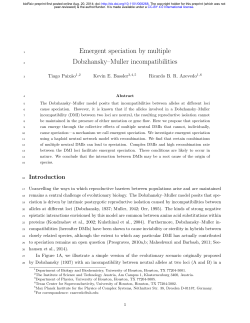 Emergent speciation by multiple Dobzhansky&ndash;Muller