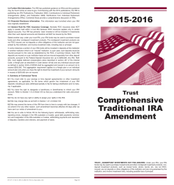 2015-2016 Traditional IRA Amendment
