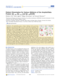 Distinct Dimerization for Various Alloforms of the Amyloid