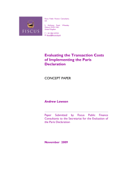 Evaluating the Transaction Costs of Implementing the