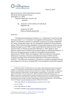 March 31, 2014 Board of Governors of the Federal Reserve System