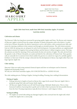Apple Cider Tasting Notes
