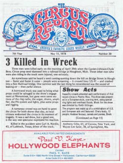 Circus Report, Vol. 7, No. 20, May 15, 1978