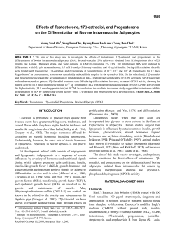 Effects of Testosterone, 17&beta;-estradiol, and Progesterone on the