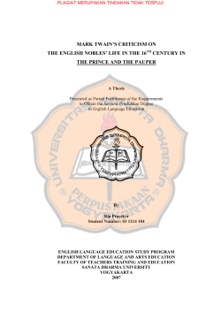 mark twain`s criticism on the english nobles` life in