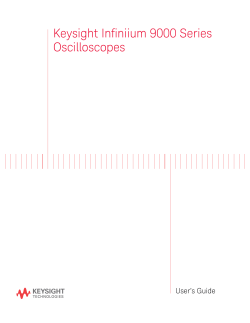 Keysight Infiniium 9000 Series Oscilloscopes User`s Guide